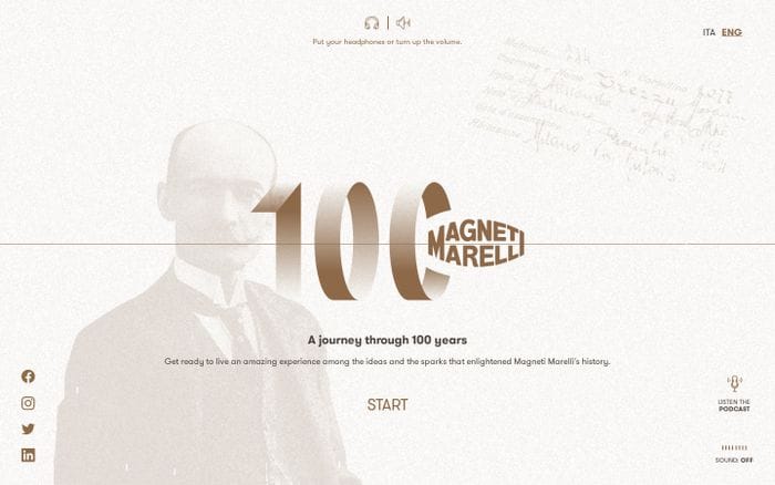 Magneti Marelli 100 years website preview
