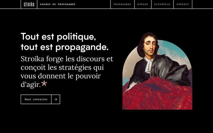 Stroika — Agence de Propagande website preview