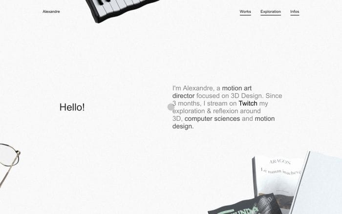 Alexandre Delalleau website preview