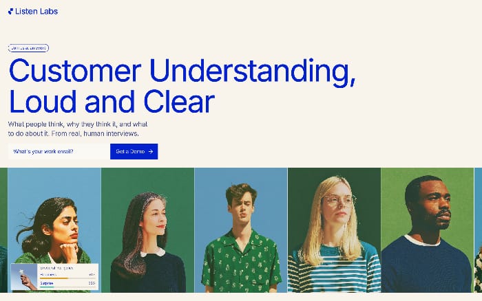 Listen Labs website preview