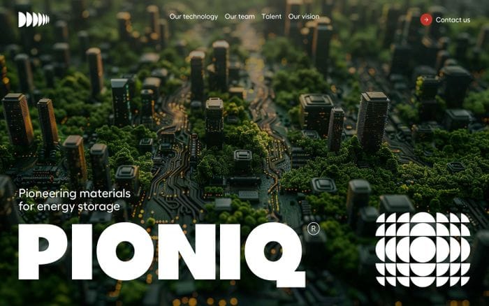 Pioniq Technologies website preview