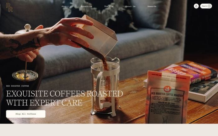 Red Rooster Coffee website preview