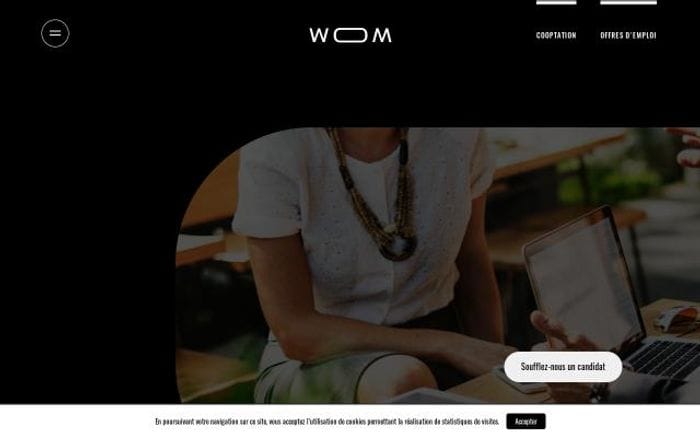 Wom-recrutement website preview