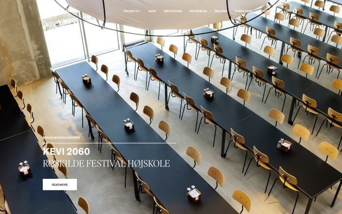 Danish Design furniture - Chairs, Tables, Shelving - Engelbrechts 1989 website preview