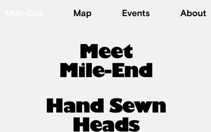 Mile-end website preview