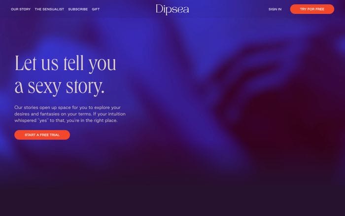 Dipsea website preview