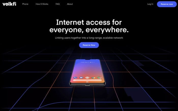 Volk Fi website preview