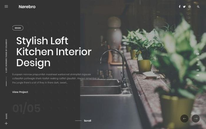 Norebro website preview