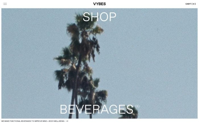 Vybes website preview