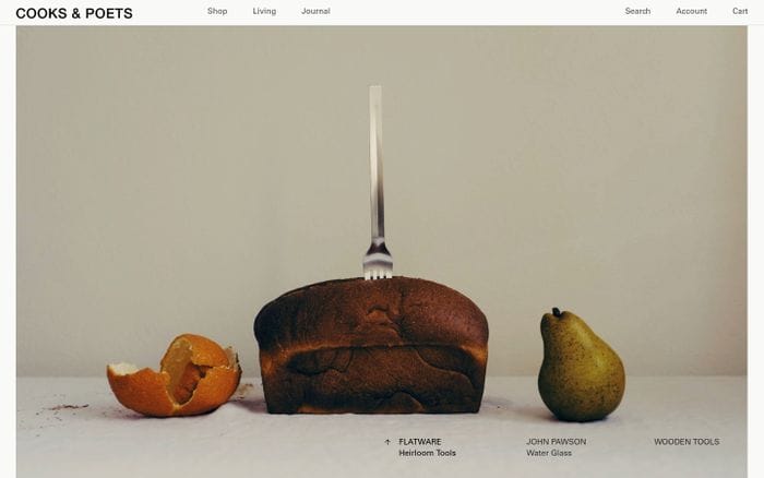Cooks & Poets website preview