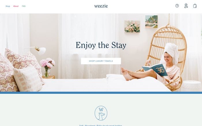 Weezie Towels website preview