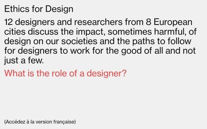 Ethicsfordesign website preview
