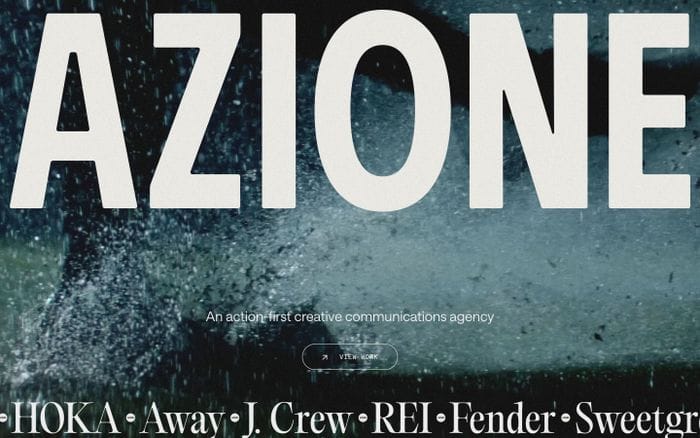 Azione website preview