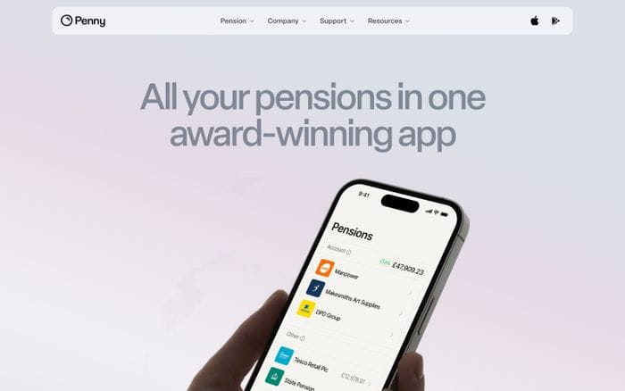 Penny Pension website preview