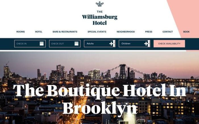 Thewilliamsburghotel website preview