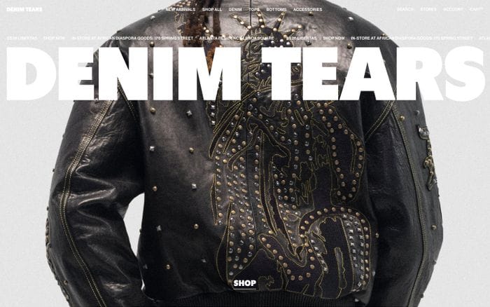 Denim Tears website preview