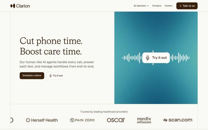 Clarion website preview