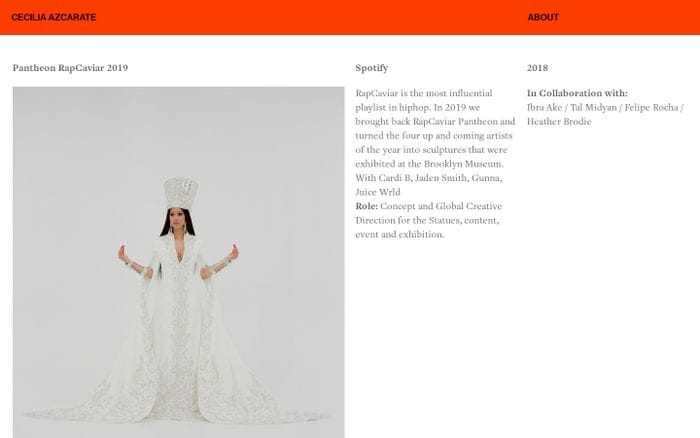 Cecilia Azcarate website preview