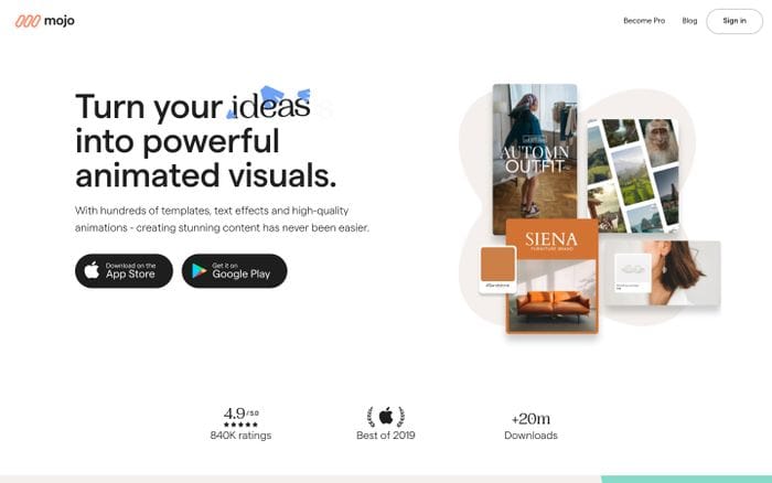 Mojo website preview