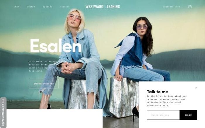 Westwardleaning website preview
