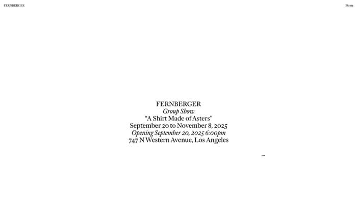 Fernberger Gallery website preview