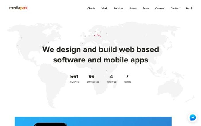 Mediapark website preview