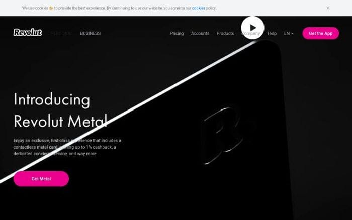 Revolut website preview