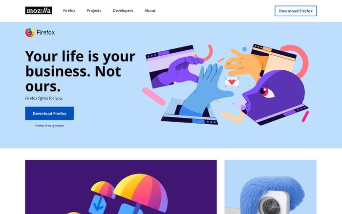 Internet for people, not profit — Mozilla website preview
