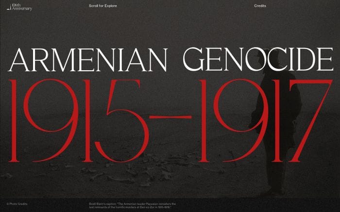 The Armenian Genocide website preview