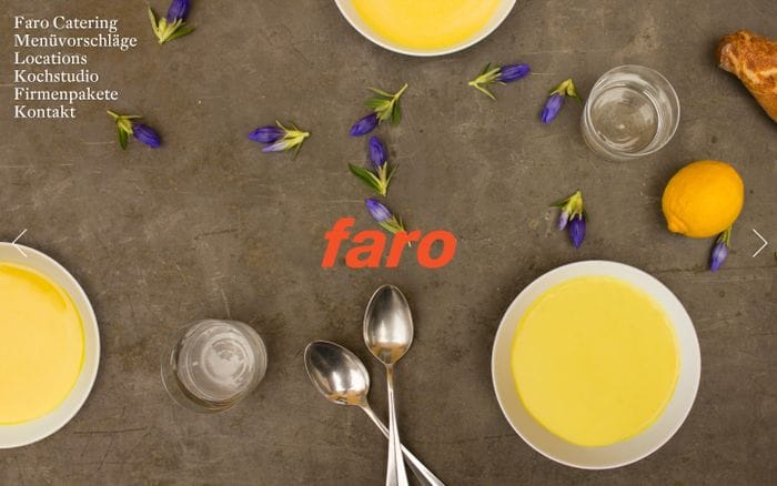 Faro Catering website preview