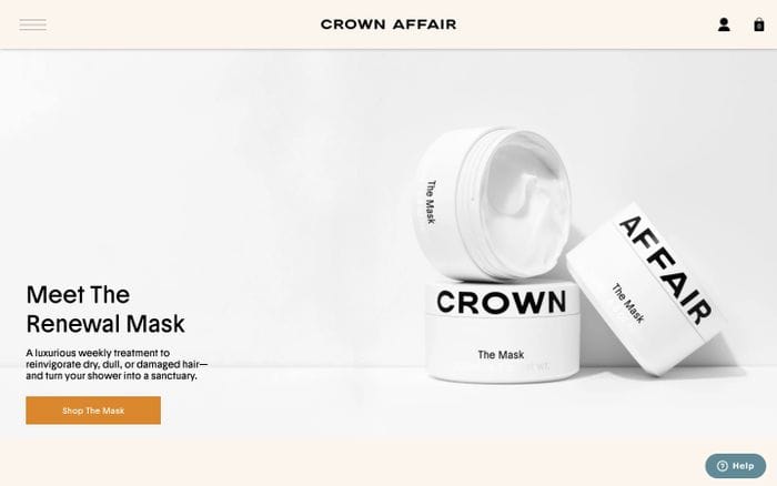 Crown Affair - Meet the new routine and ritual for your hair website preview