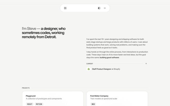 Steve Hayes website preview
