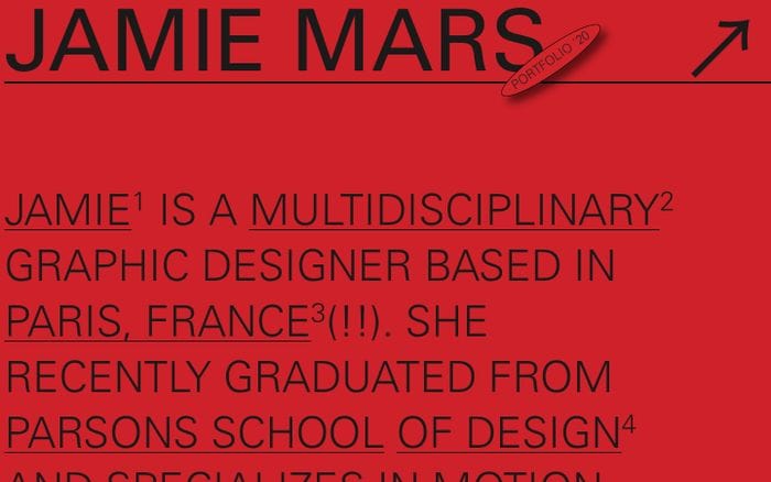 Jamie Mars website preview