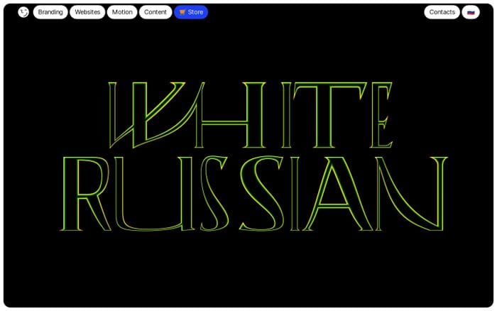 White Russian website preview