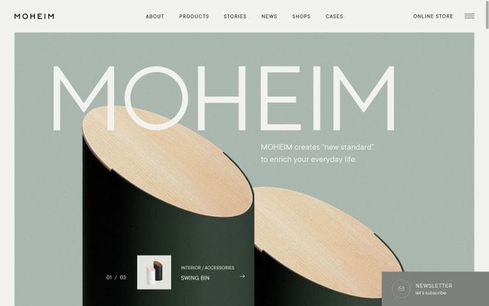 Moheim website preview