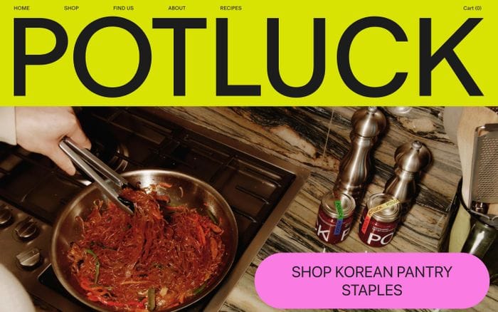 Potluck website preview
