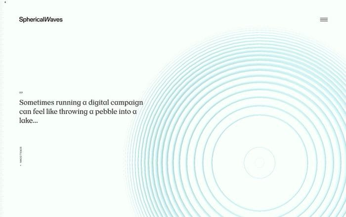 Spherical Waves Creative Studio website preview