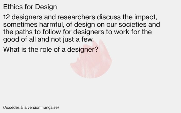 Ethics for Design website preview