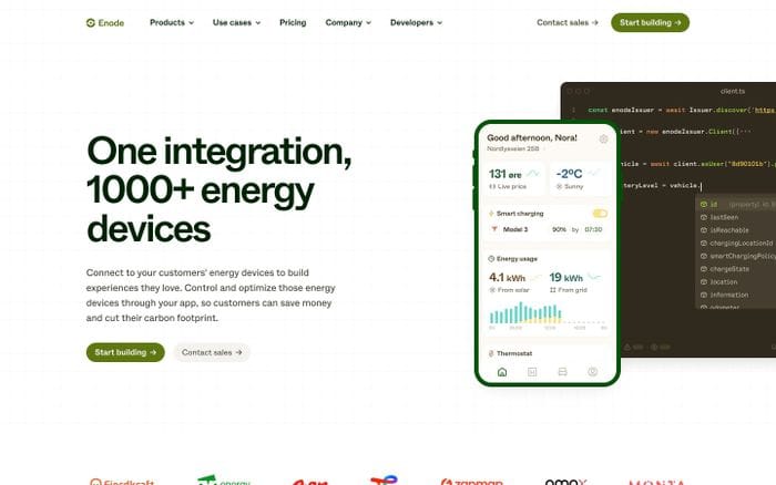 Enode website preview