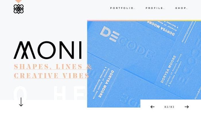 Moni website preview