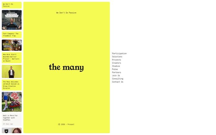 The Many website preview