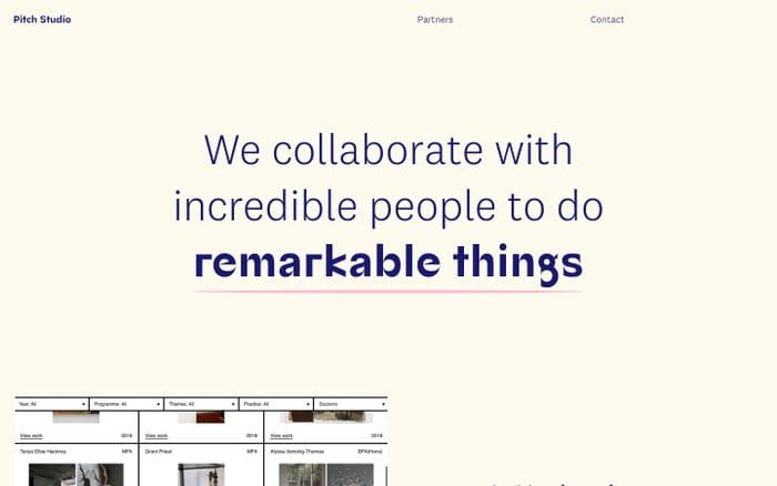 Pitch Studio website preview