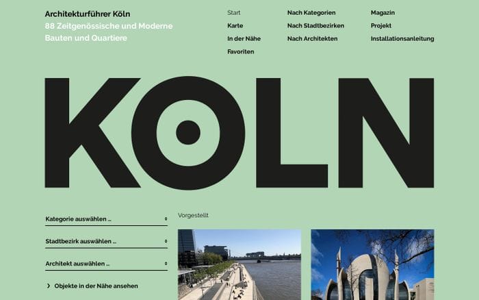 Architekturführer Köln website preview