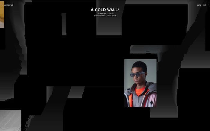 A cold wall website preview