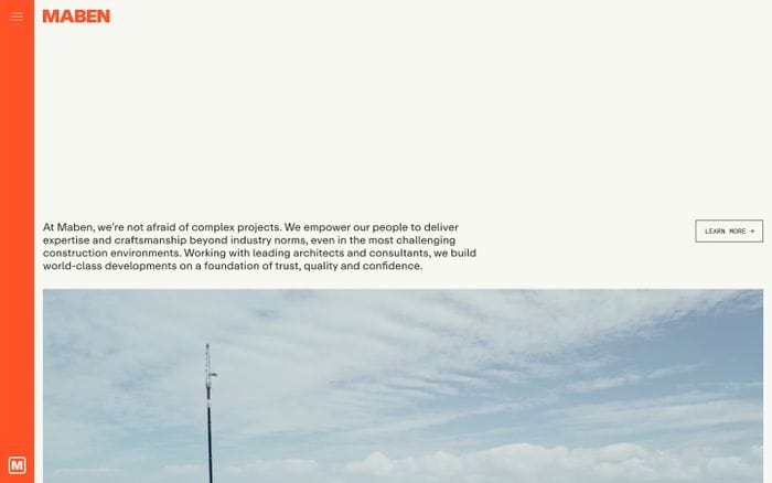 Maben website preview