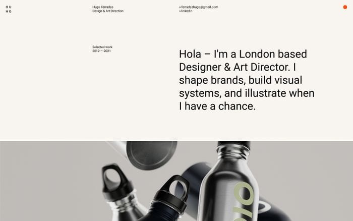 Hugo Ferradas website preview