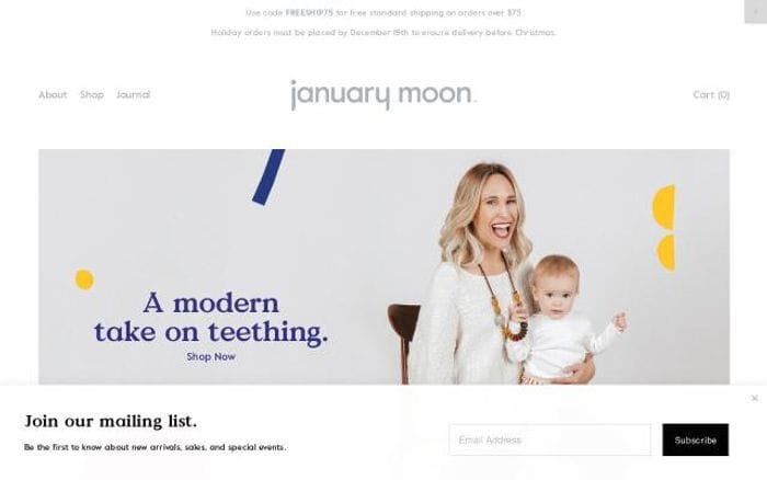 Januarymoon website preview