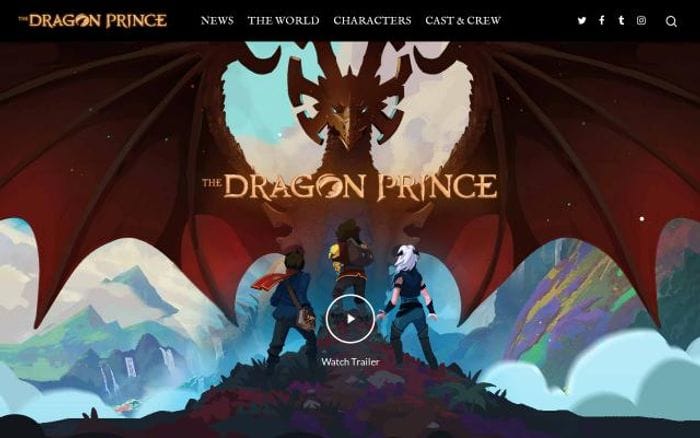 Thedragonprince website preview