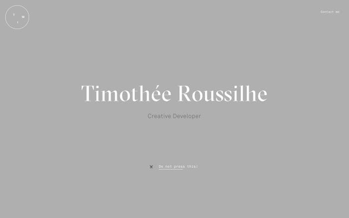 Tim Roussilhe website preview