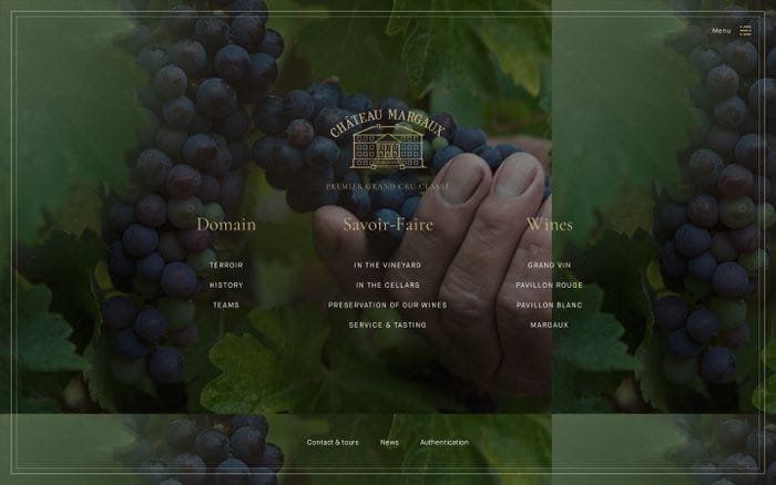 Château Margaux website preview